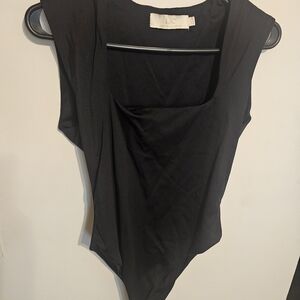 Black Sleeveless Bodysuit